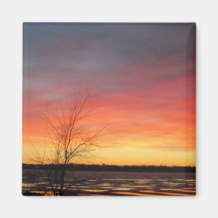 Imán Ice Lake Sunset Magnet