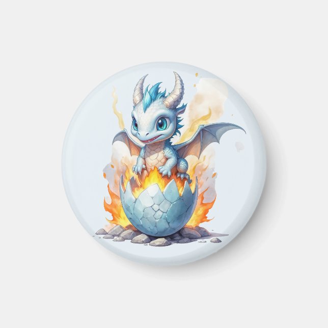 Imán Iceborn Dragon Hatchling Fantasy (Frente)