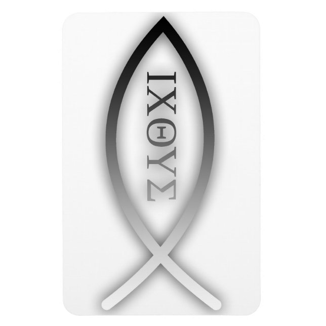 Imán Ichthys - Christian - Jesus Fish (Vertical)