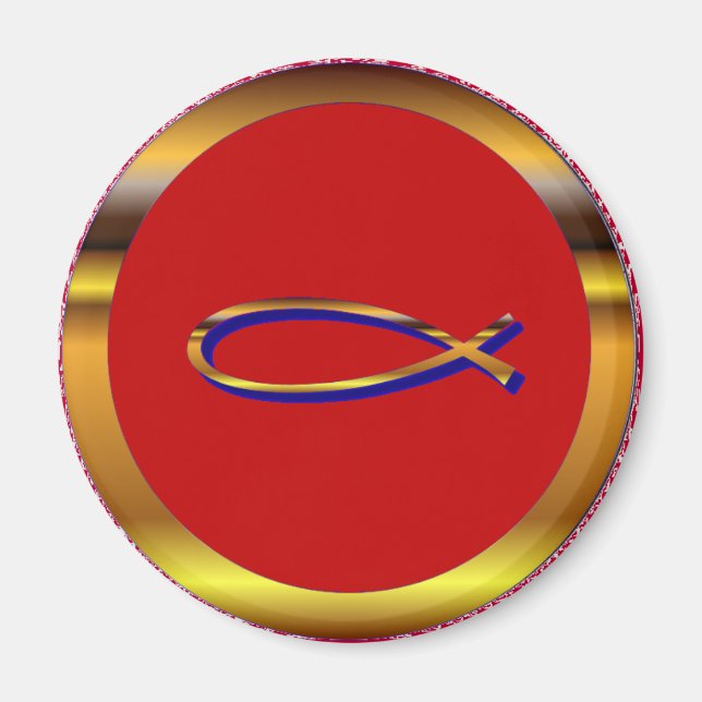 Imán Ichthys Red-Gold Magnet (Frente)