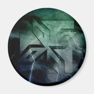 Imán Icono Art Deco Ninja Star, pararrayos Galaxy