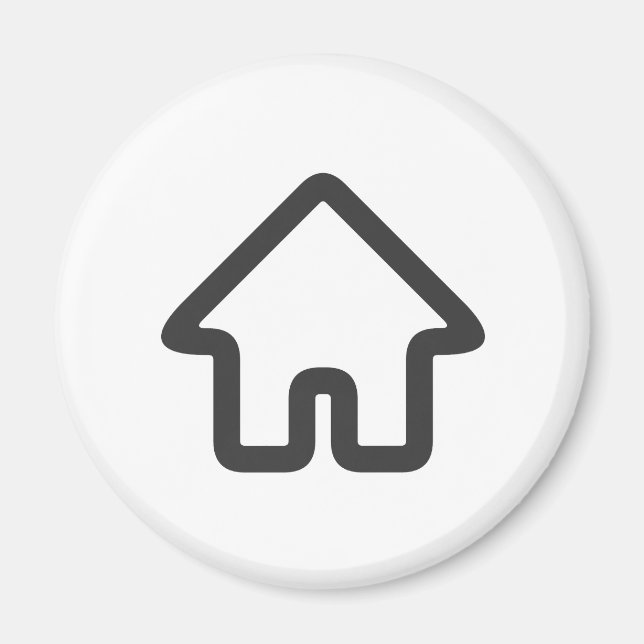 Imán Icono de Arquitectura de Bienes Raíces Casa (Frente)