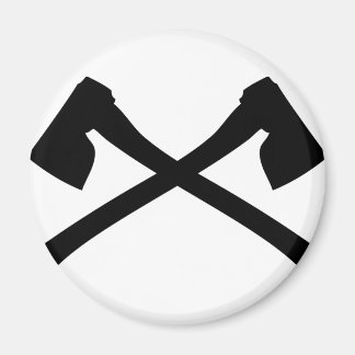 Imán icono de ax cruzado