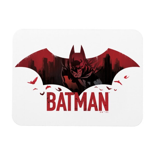 Imán Icono de Batman Crimson Gotham (Horizontal)