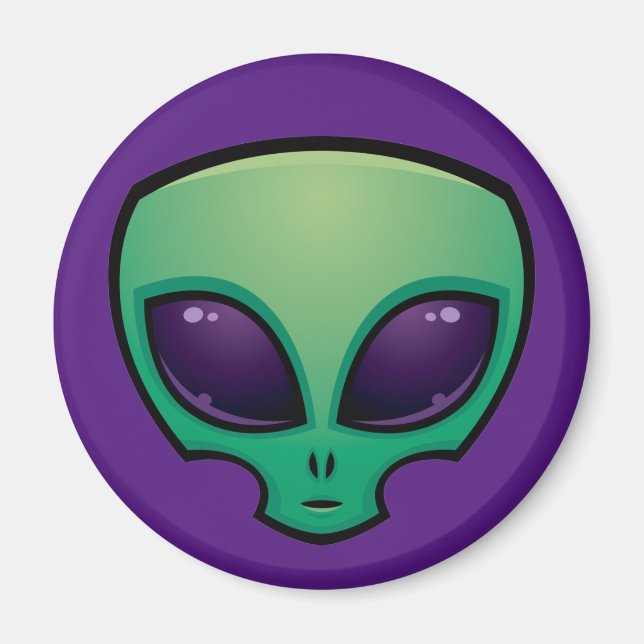 Imán Icono de cabeza de Alien (Frente)