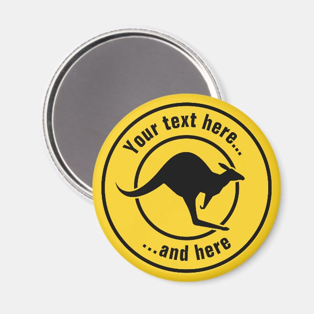 Imán Icono de canguro (Anverso/Reverso)