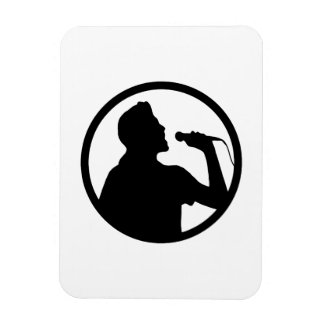 Imán Icono de cantante - Logo de Karaoke
