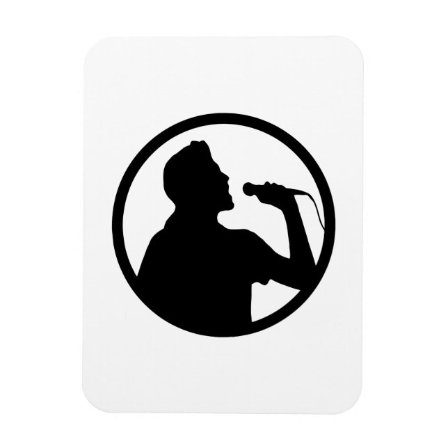 Imán Icono de cantante - Logo de Karaoke (Vertical)