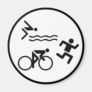 Imán icono de círculo triatlón