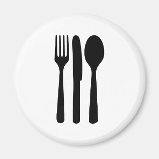 Imán icono de cuchara de cuchillo de horquilla