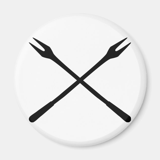 Imán icono de escudo de fondue (Frente)