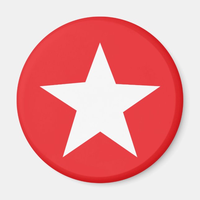 Imán Icono de estrella roja (Frente)