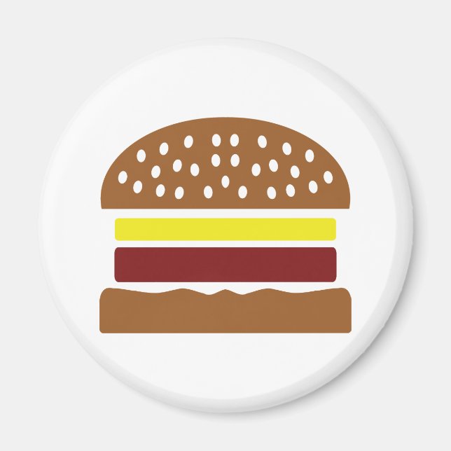 Imán icono de hamburguesa (Frente)
