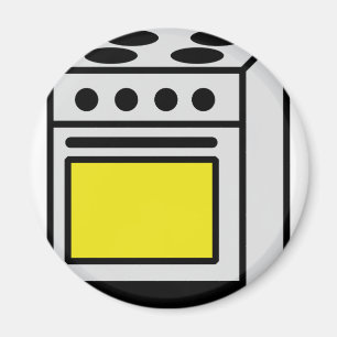 Imán icono de la estufa del horno de la cocina
