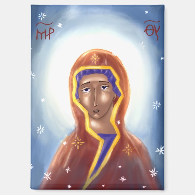 Imán Icono de la Madre de Dios (Anverso)