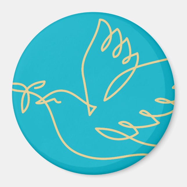 Imán Icono de la pala de paz (Frente)