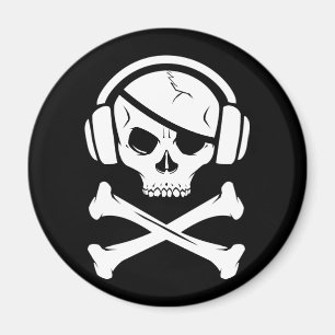 Imán Icono de la piratería anti-RIAA del pirata de la