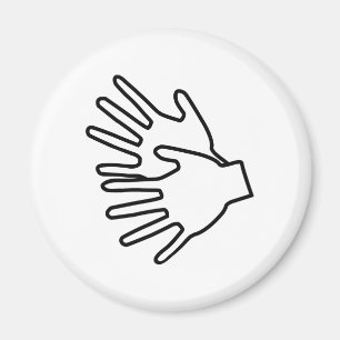 Imán icono de lenguaje de signos