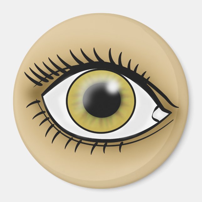 Imán icono de Ojo Avellana (Frente)