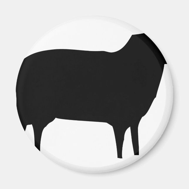 Imán icono de oveja negra (Frente)