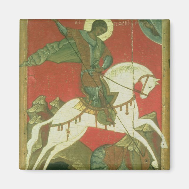 Imán Ícono de San Jorge y el dragón (Frente)
