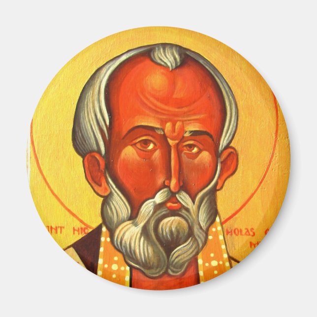 Imán Icono de San Nicolás Ortodoxo (Frente)