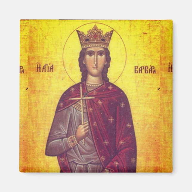 Imán Icono de Santa Bárbara (Frente)