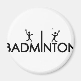 Imán icono de texto de badminton