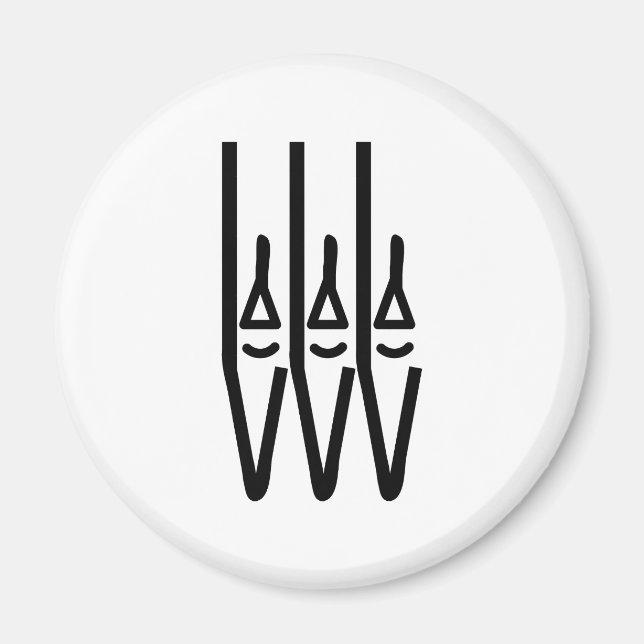 Imán icono de tuberías de órganos de iglesia (Frente)