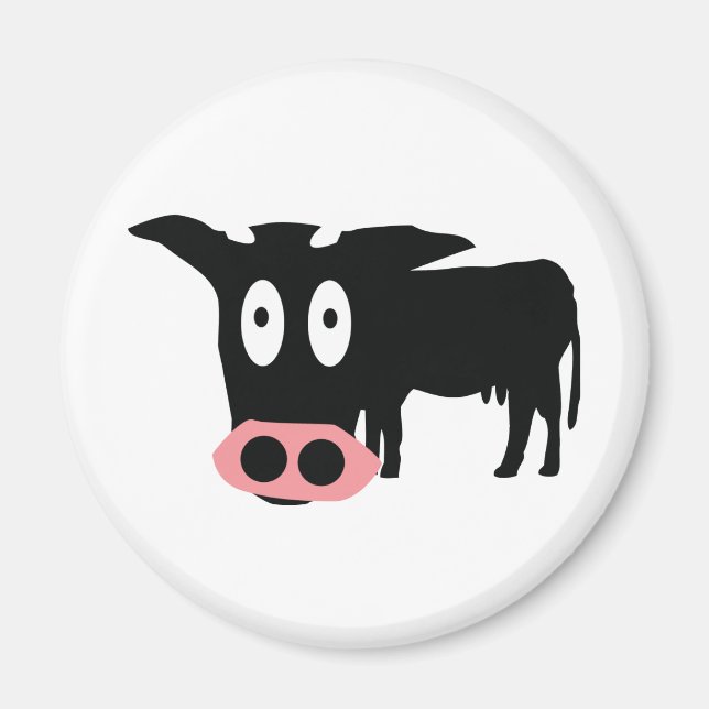 Imán icono de vaca estúpida (Frente)