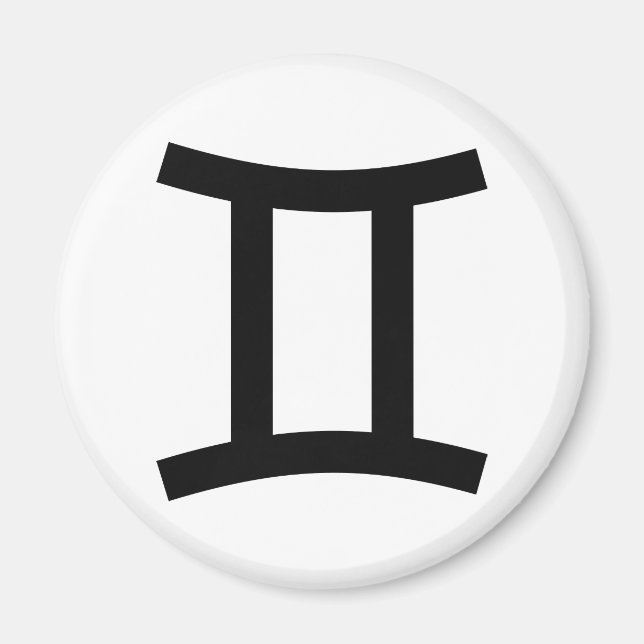 Imán Icono del Rótulo Gemini Zodiac (Frente)