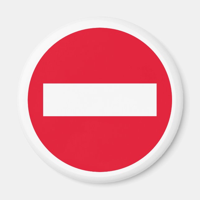 Imán Icono del signo STOP No introducir el frigorífico  (Frente)
