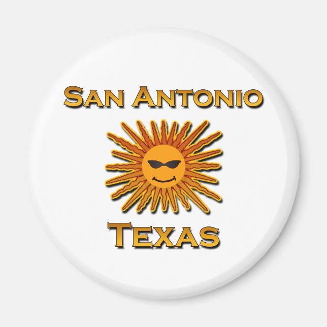 Imán Icono del sol de San Antonio (Frente)