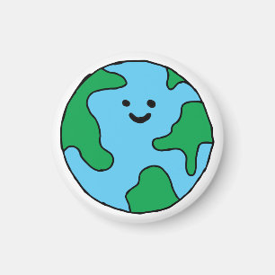Imán Icono Ecofriendly Happy Earth Clipart Ecofrie