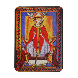 Imán Icono medieval de San Gregorio Magno