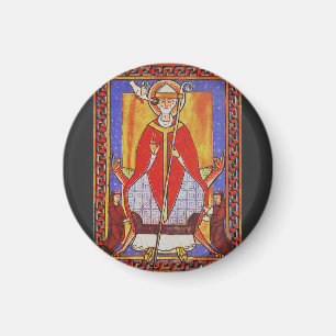Imán Icono medieval de San Gregorio Magno