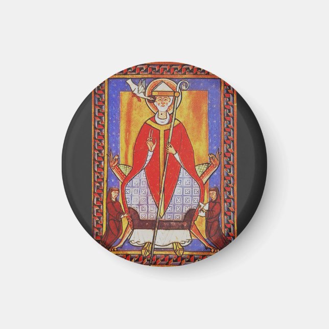 Imán Icono medieval de San Gregorio Magno (Frente)