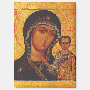 Imán Icono ortodoxo de Nuestra Señora de Kazán
