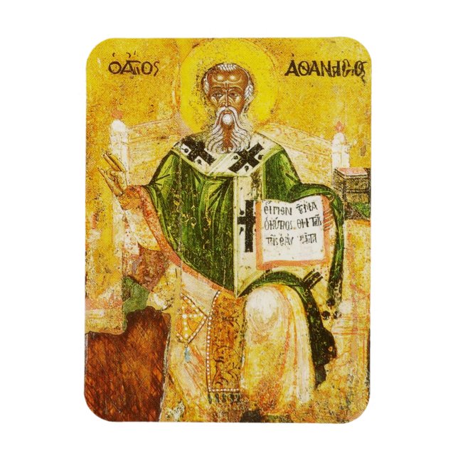 Imán Icono ortodoxo de San Atanasio de Alejandría (Vertical)