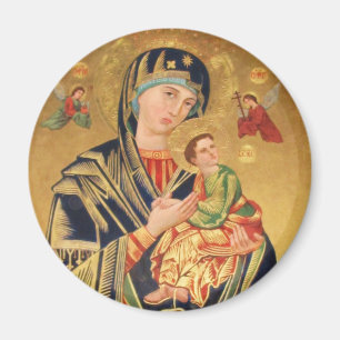 Imán Icono ortodoxo ruso - Virgen María y bebé Jesús