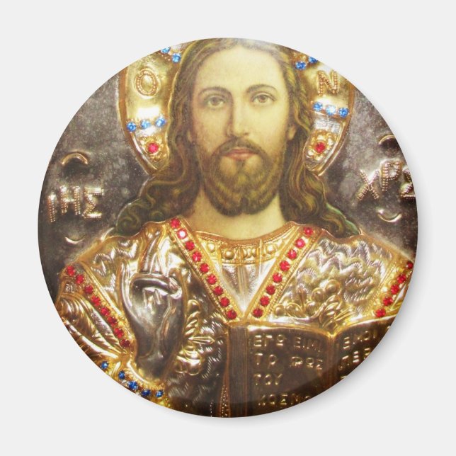Imán Icono pintado por Jesucristo (Frente)