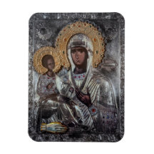 Icono religioso de la Virgen María de las Tres Man