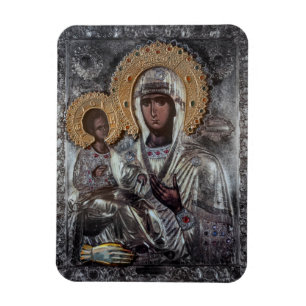 Imán Icono religioso de la Virgen María de las Tres Man