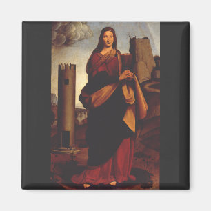 Imán Icono sagrado de Santa Bárbara Arte Gráfico