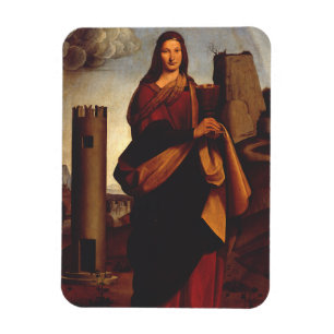 Imán Icono sagrado de Santa Bárbara Arte Gráfico