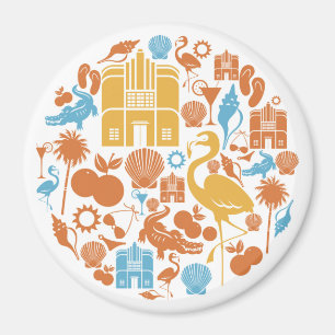 Imán Iconos de Florida