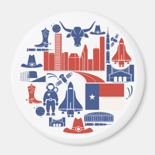 Imán Iconos de Houston Tejas