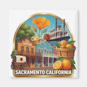 Imán Iconos de viaje de Sacramento California
