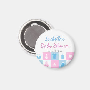 Imán Iconos diminutos pastel para baby showers y revela