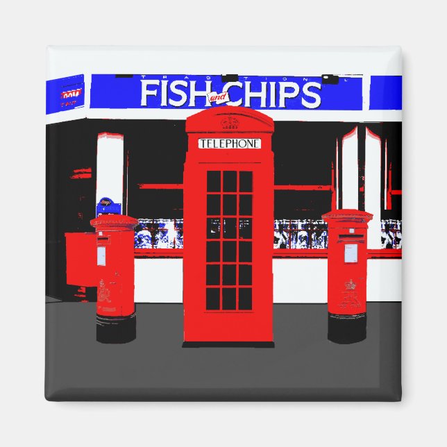 Imán Iconos ingleses (Frente)